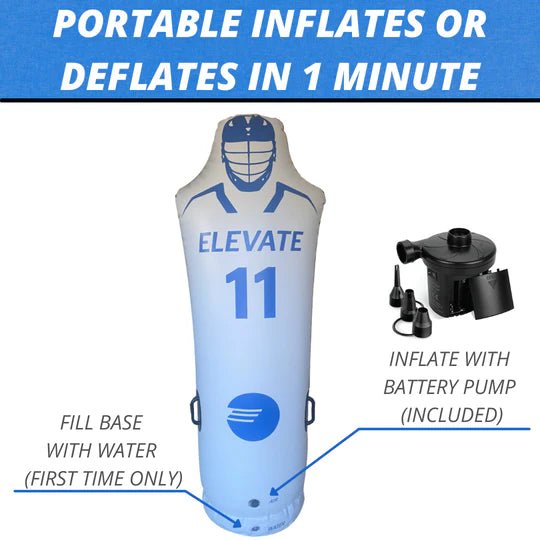 Elevate Sports 11th Man Defender - Inflatable Lacrosse Dummy Training Equipment Lax.com