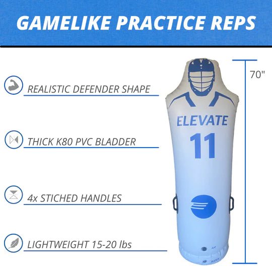 Elevate Sports 11th Man Defender - Inflatable Lacrosse Dummy Training Equipment Lax.com