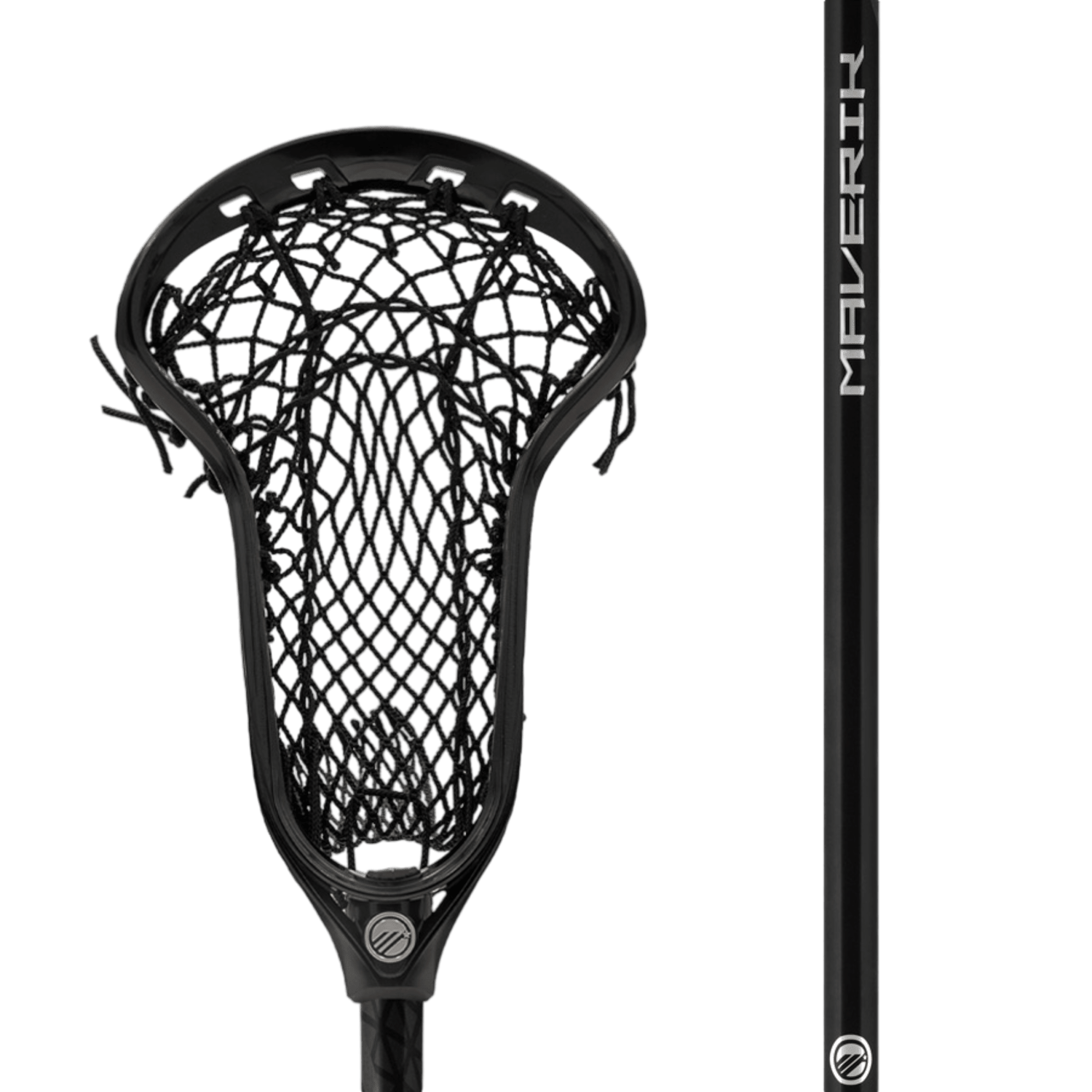 Maverik Ascent + Full Mesh Complete Stick Women's Complete Sticks Mav - Ascent+FMCS - BLK/BLK Black/Black Lax.com