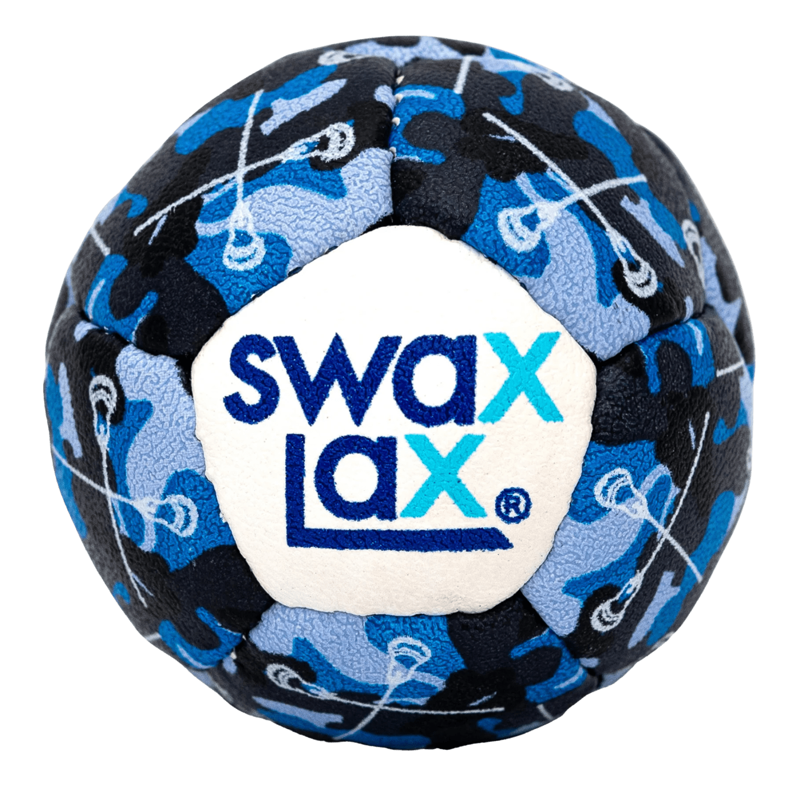 SwaxLax Practice Ball Lacrosse Balls Blue Camo Lax.com