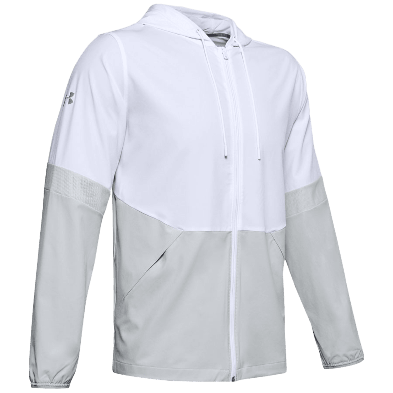 Under Armour Men's Storm Squad Woven Warm Up Jacket White Gray 1343180-100 offers 4XL