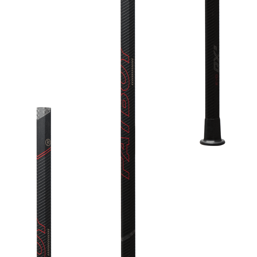 Warrior Fatboy Evo QX2 Carbon Lacrosse Shaft Men's Shaft Black/Red Lax.com