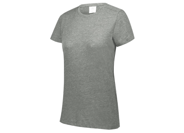 Augusta Ladies Tri - Blend T-Shirt Apparel Tops Grey Heather Lax.com