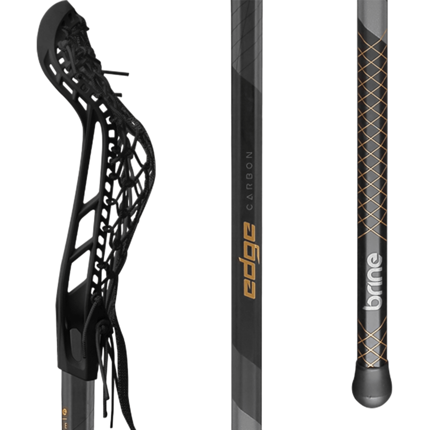 Brine Edge Pro Mesh Complete Stick Women's Complete Sticks Brine - EDGECAR3 - BK Black Lax.com