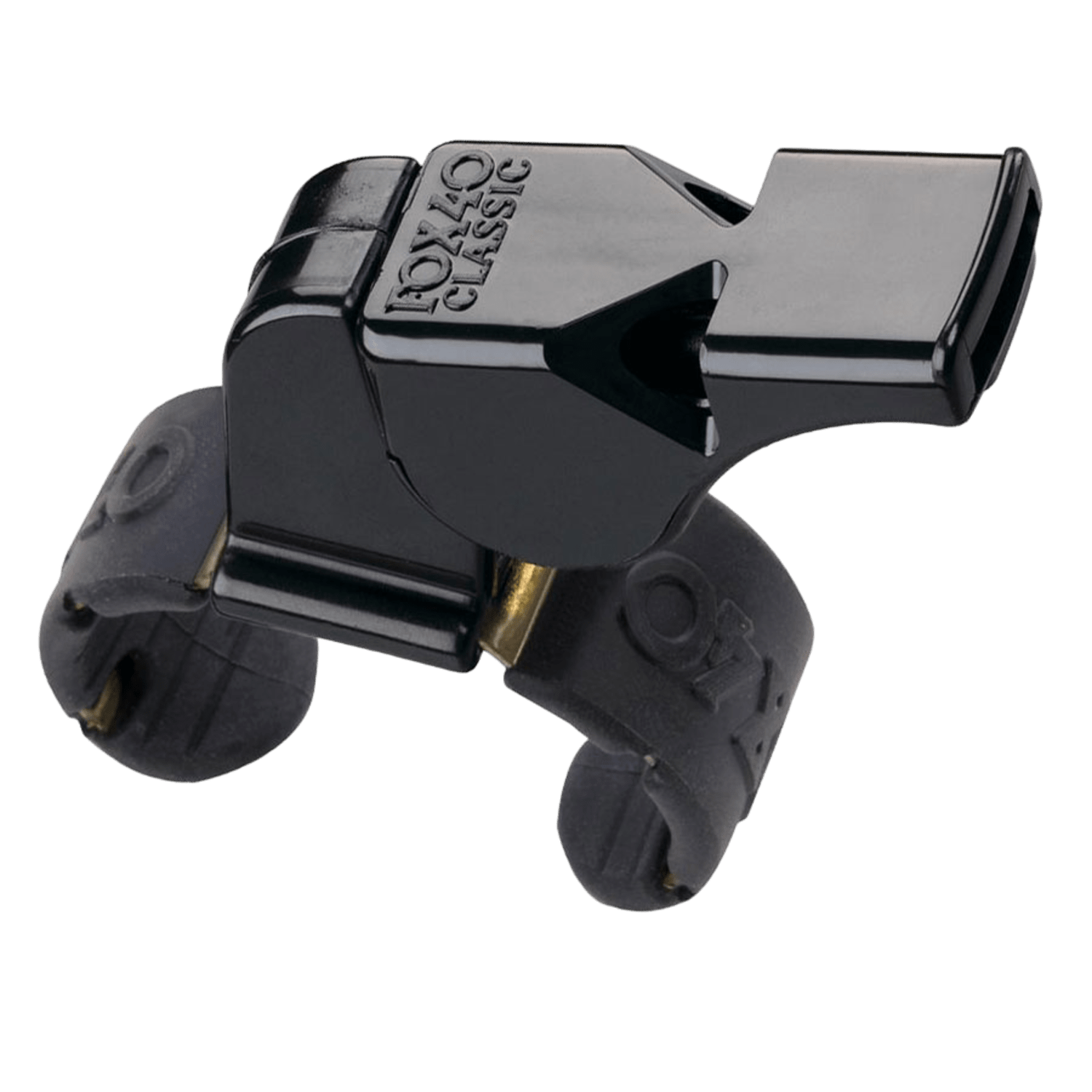 Classic Official Fox 40 Whistle with Fingergrip Whistles Fox40 - COFG - BK Black Lax.com