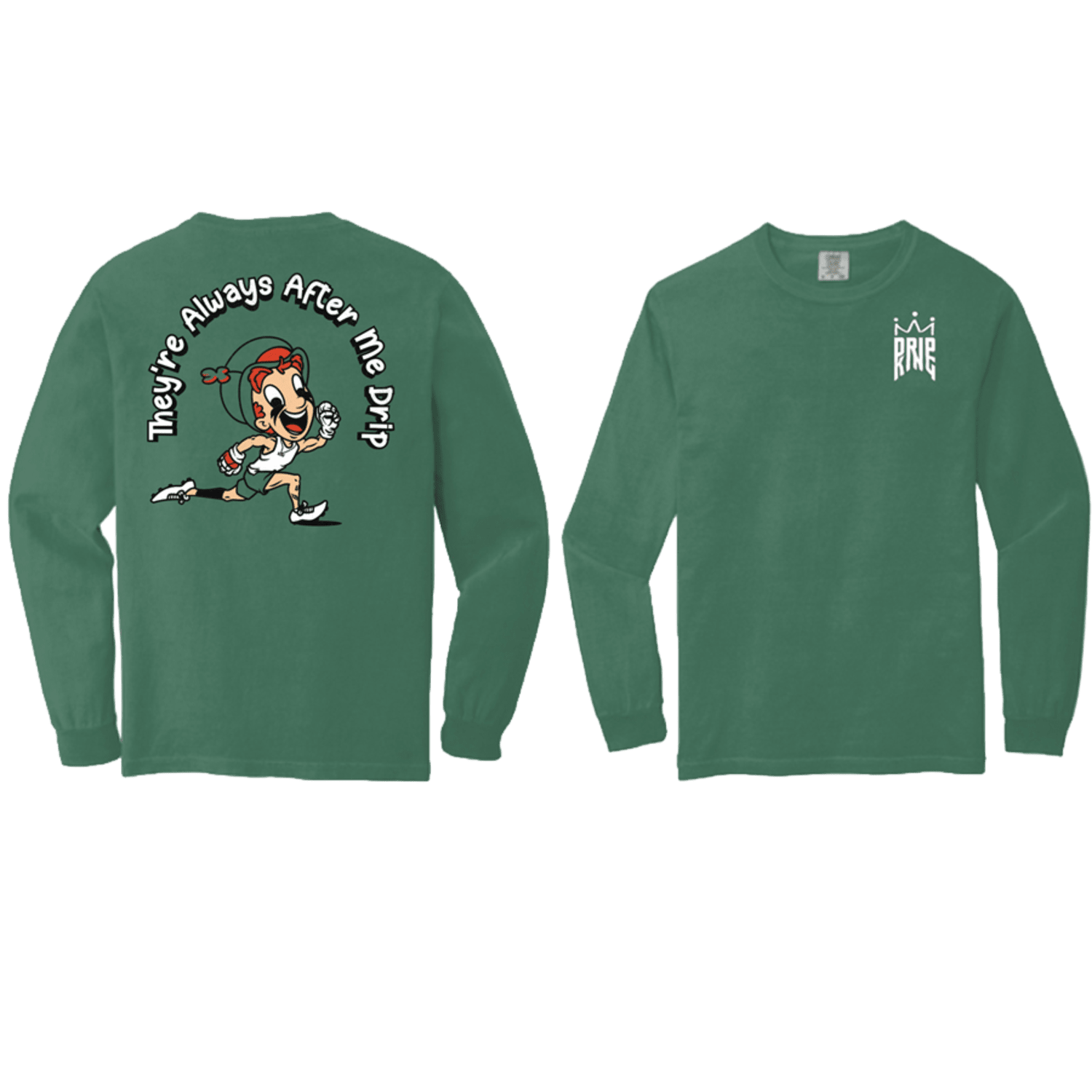 Drip King St. Patrick's Long Sleeve 2023 Apparel Tops Green Lax.com