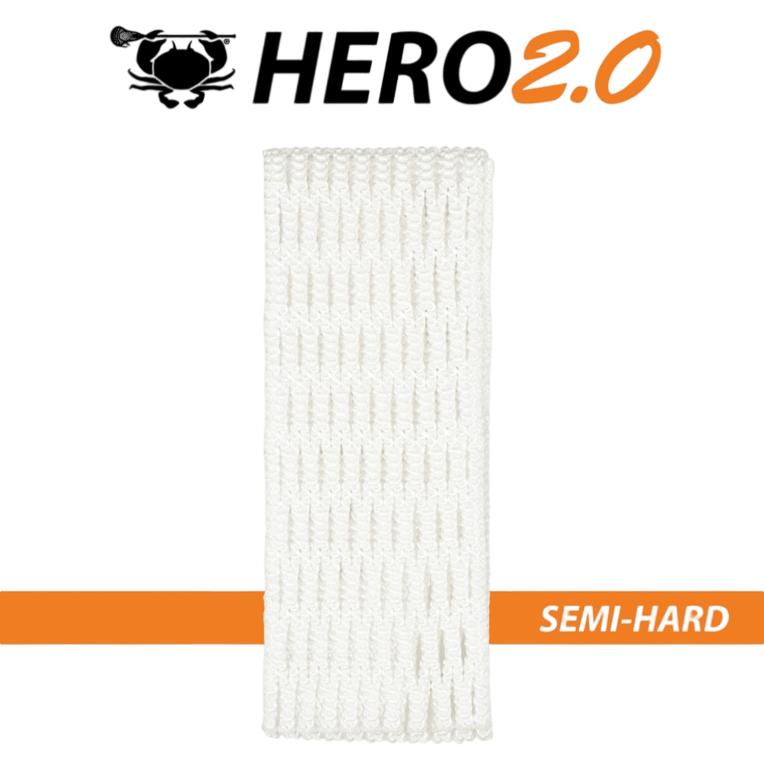 East Coast Dyes Hero 2.0 Semi - Hard Mesh Men's Stringing Supplies White Lax.com