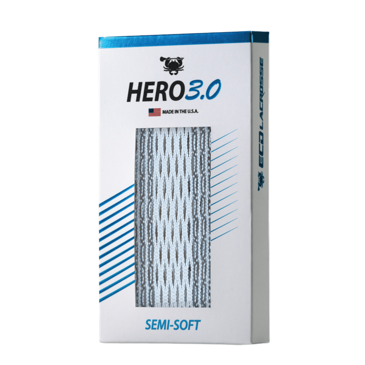 East Coast Dyes Hero 3.0 Striker Mesh Men's Stringing Supplies Ecd - Hero3Striker - GY Grey Lax.com