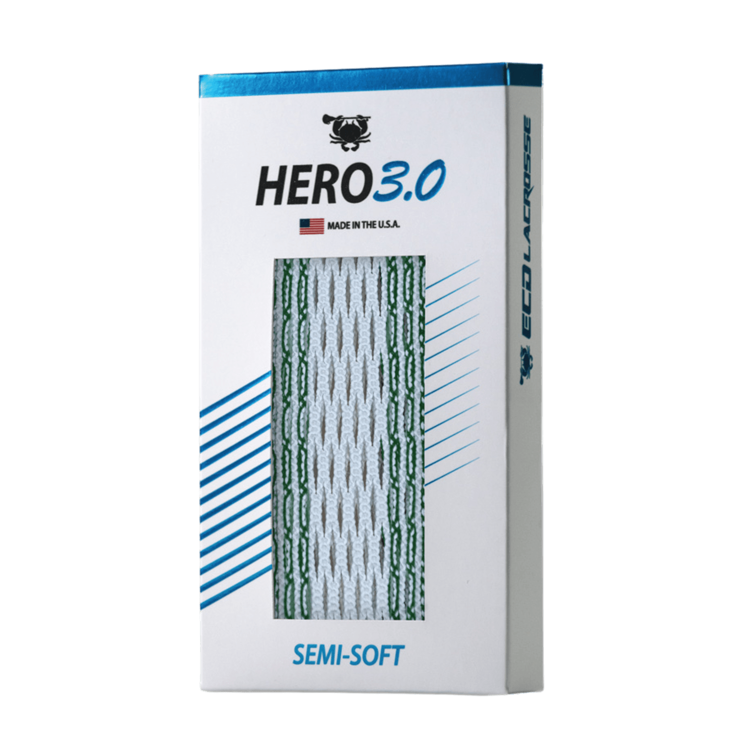 East Coast Dyes Hero 3.0 Striker Mesh Men's Stringing Supplies Ecd - Hero3Striker - KG Kelly Green Lax.com