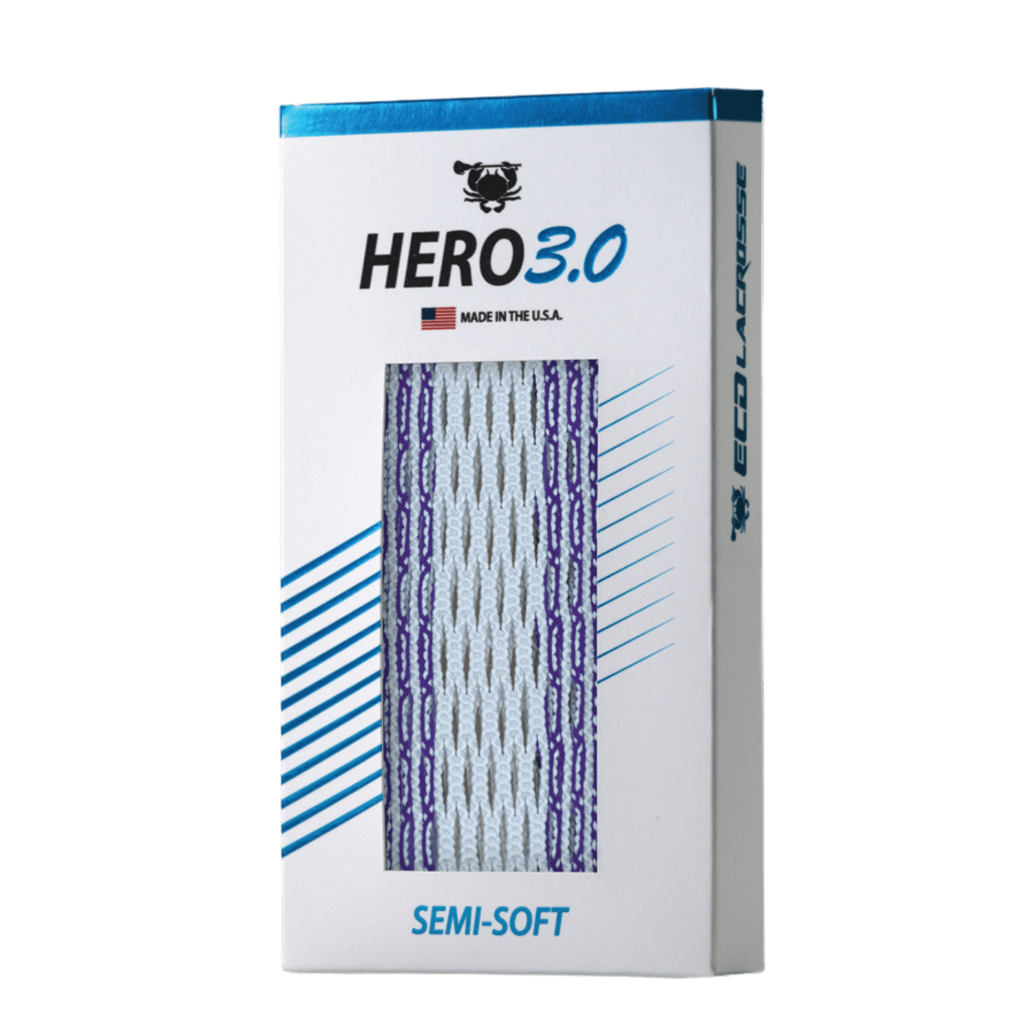 East Coast Dyes Hero 3.0 Striker Mesh Men's Stringing Supplies Ecd - Hero3Striker - PL Purple Lax.com