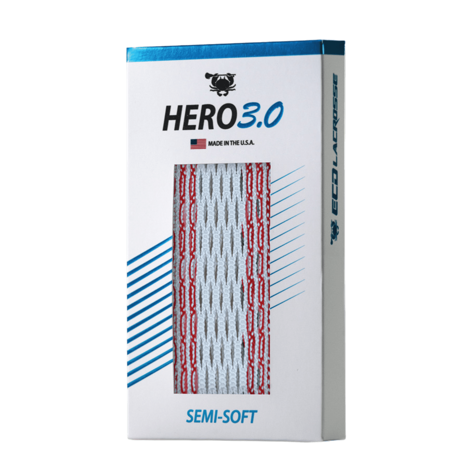 East Coast Dyes Hero 3.0 Striker Mesh Men's Stringing Supplies Ecd - Hero3Striker - RD Red Lax.com