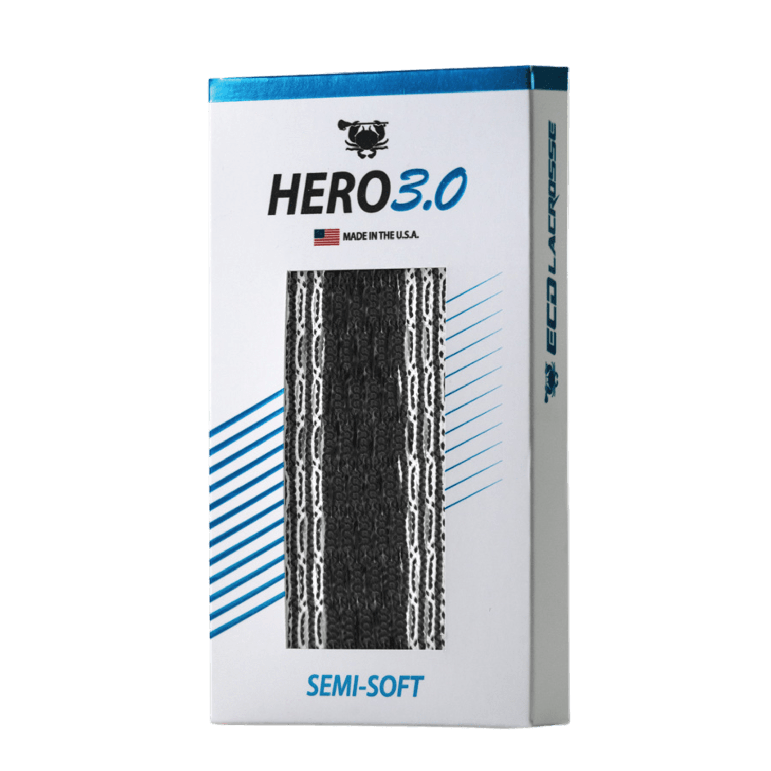 East Coast Dyes Hero 3.0 Striker Mesh Men's Stringing Supplies Ecd - Hero3Striker - WH White Lax.com