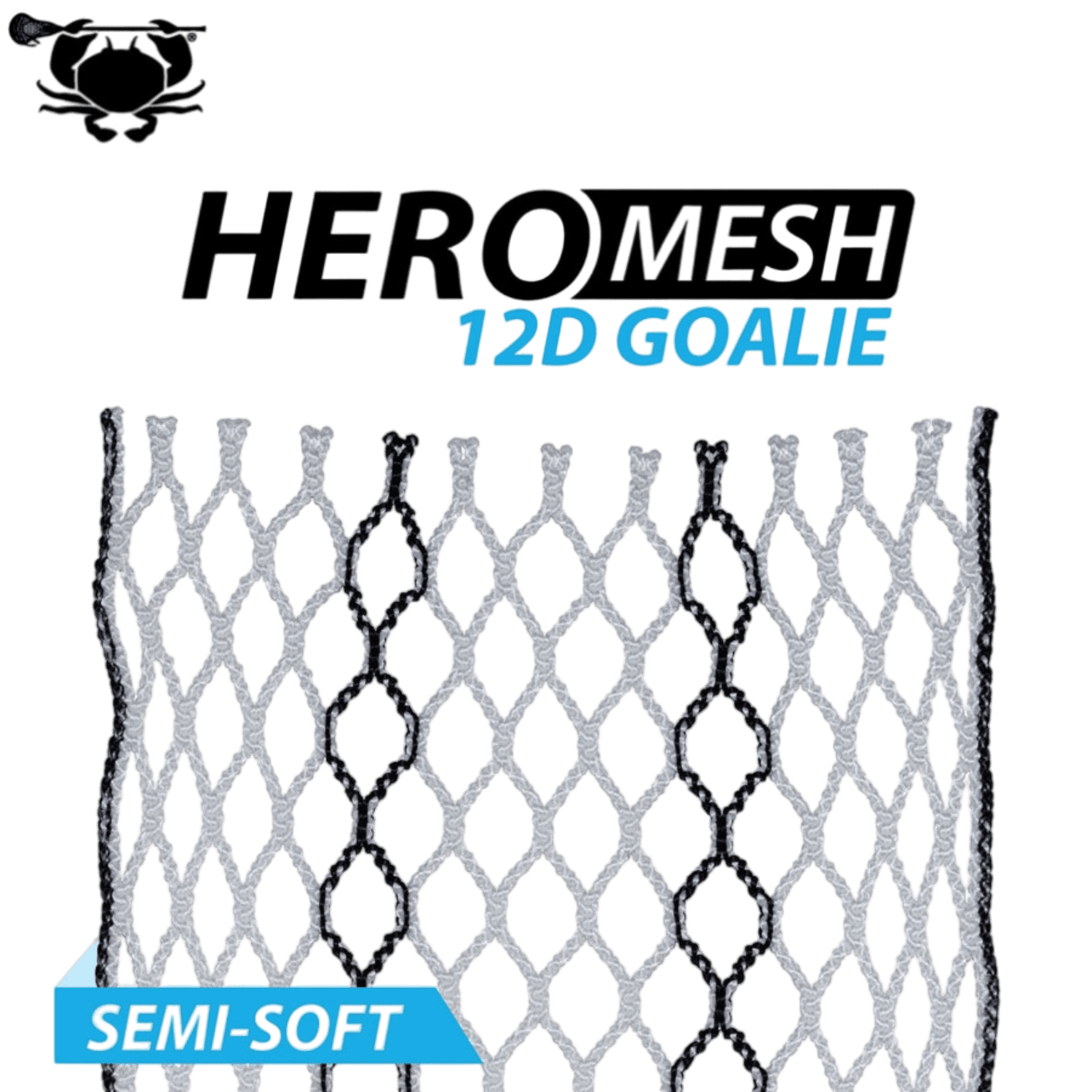 ECD 12 Diamond Hero Striker Goalie Mesh Men's Stringing Supplies White Lax.com