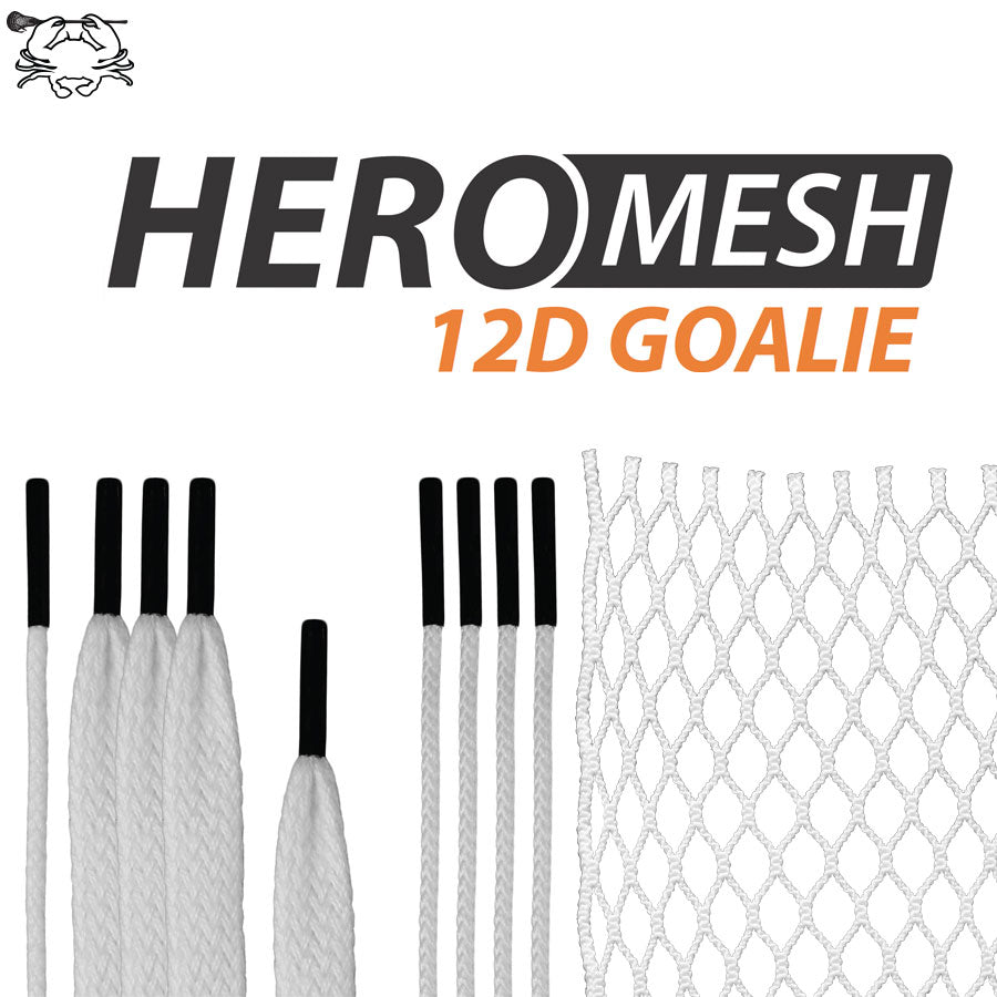 ECD 12D Hero Semi Hard Goalie Mesh Kit Men's Stringing Supplies White Lax.com