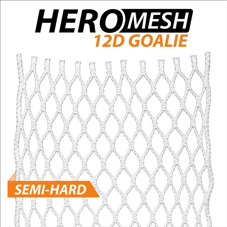 ECD 12D Hero Semi Hard Goalie Mesh Kit Men's Stringing Supplies White Lax.com