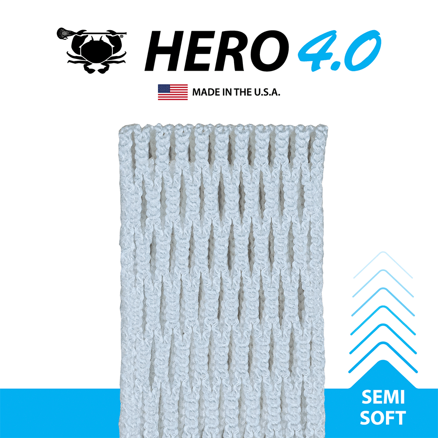 ECD Hero 4.0 Lacrosse Mesh Men's Stringing Supplies White Lax.com