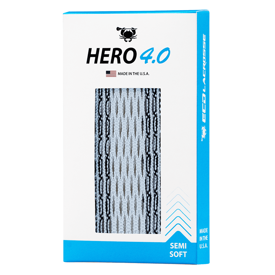 ECD Hero 4.0 Striker Lacrosse Mesh Men's Stringing Supplies Black Storm Lax.com