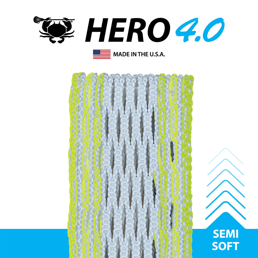 ECD Hero 4.0 Striker Lacrosse Mesh Men's Stringing Supplies White Storm Lax.com