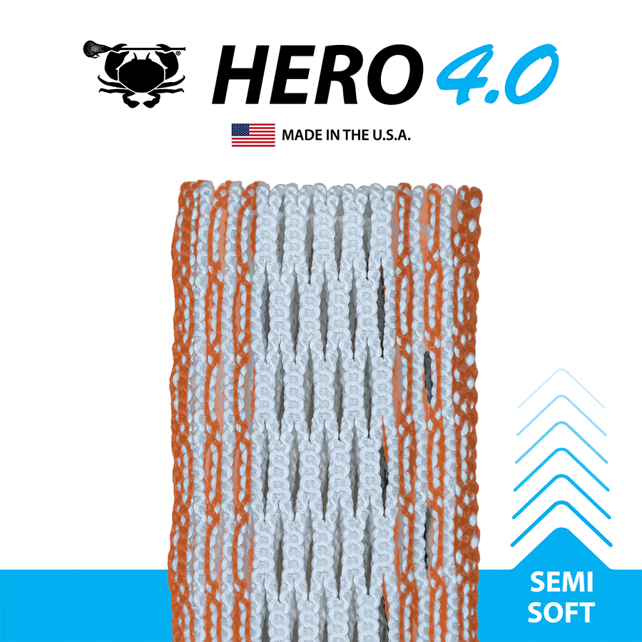 ECD Hero 4.0 Striker Lacrosse Mesh Men's Stringing Supplies White Storm Lax.com