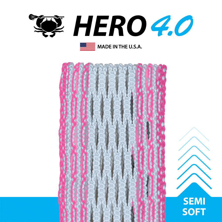 ECD Hero 4.0 Striker Lacrosse Mesh Men's Stringing Supplies White Storm Lax.com