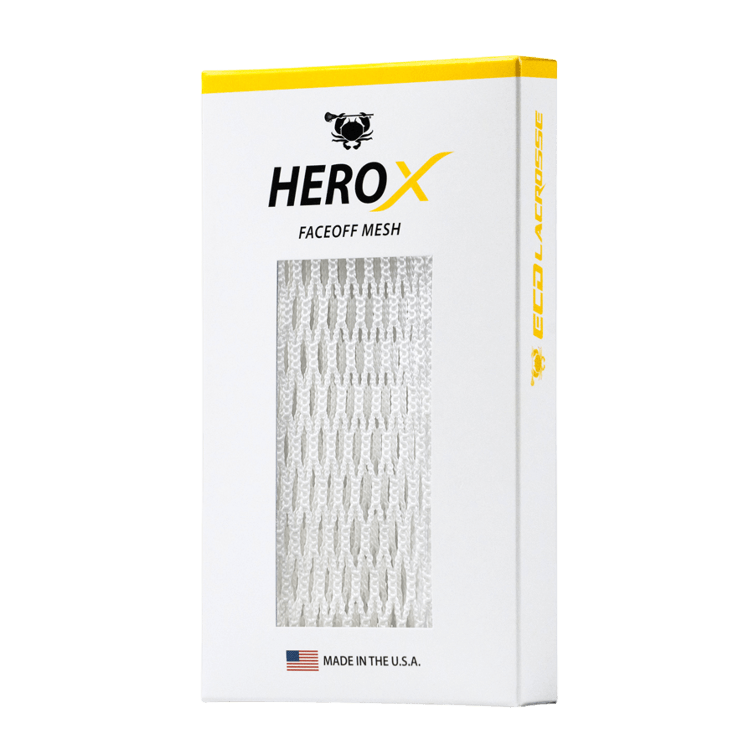 ECD Hero X Faceoff Mesh Men's Stringing Supplies White Lax.com