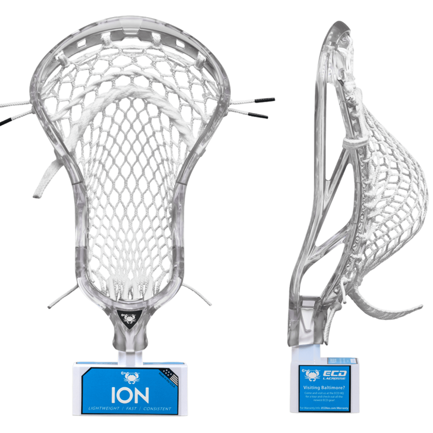 ECD Ion w. Elite Pocket - Hero 3 SS Men's Pre - Strung Heads White Lax.com