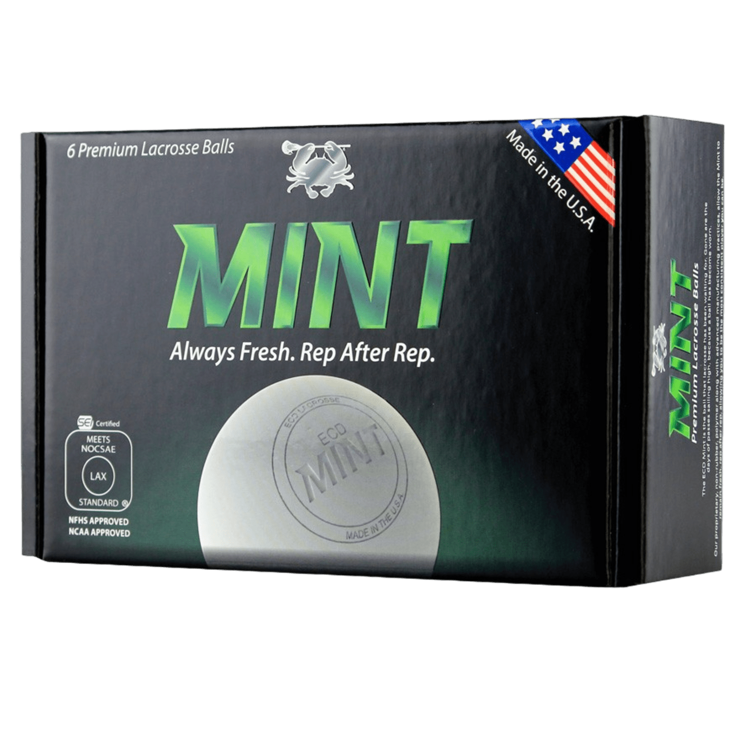 ECD Mint Lacrosse Ball 6 - Pack Lacrosse Balls White Lax.com