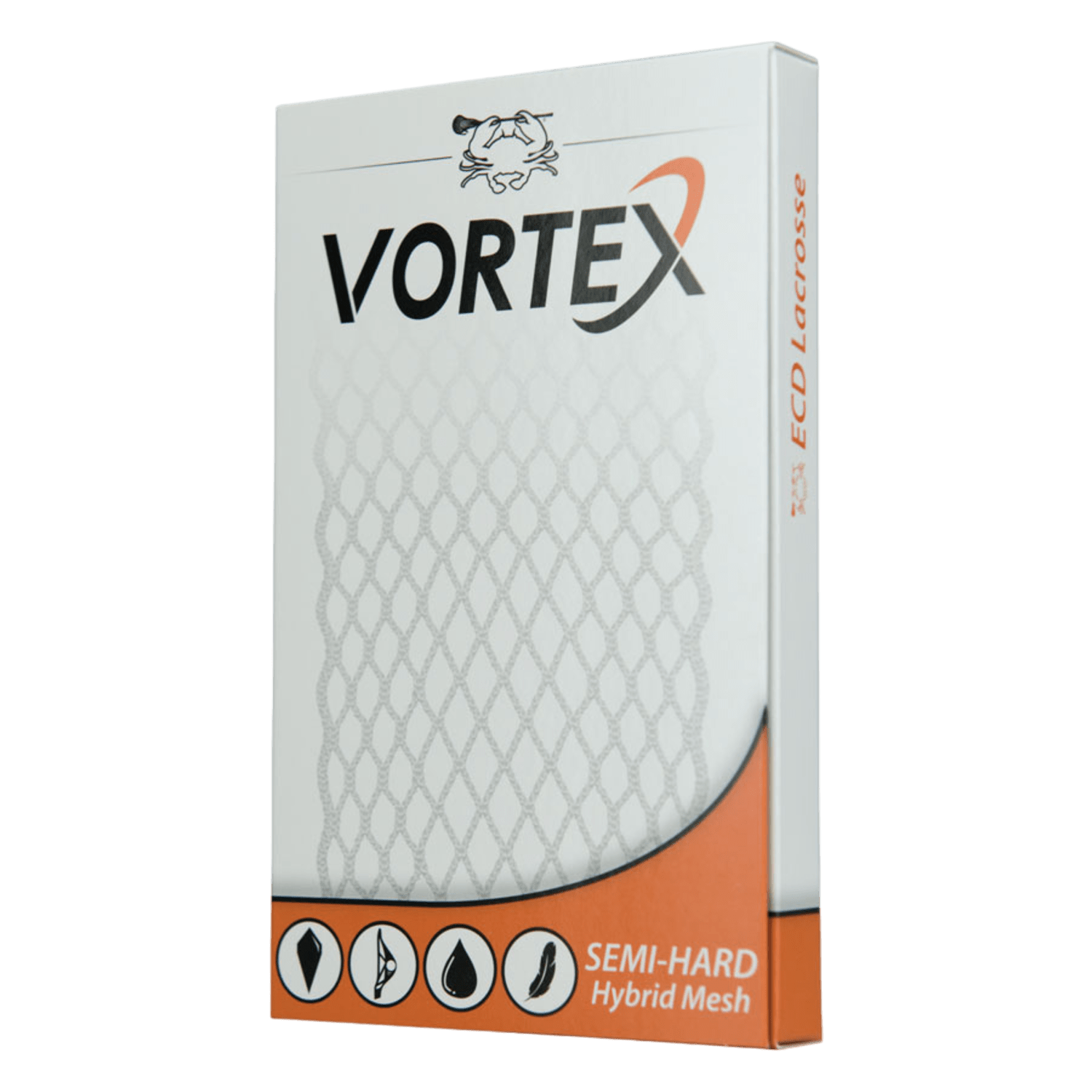 ECD Vortex Semi Hard Lacrosse Mesh Men's Stringing Supplies White Lax.com