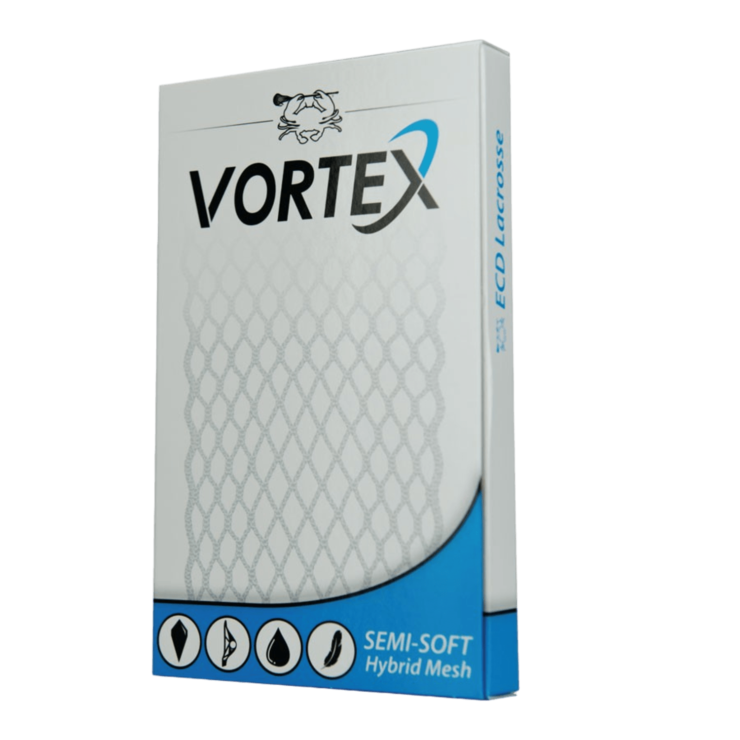 ECD Vortex Semi Soft Lacrosse Mesh Men's Stringing Supplies White Lax.com