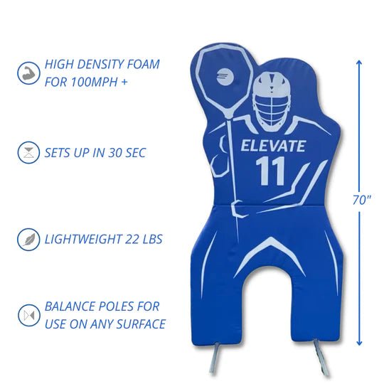 Elevate Sports 11th Man Goalie Elite - Foam Lacrosse Dummy Training Equipment Lax.com