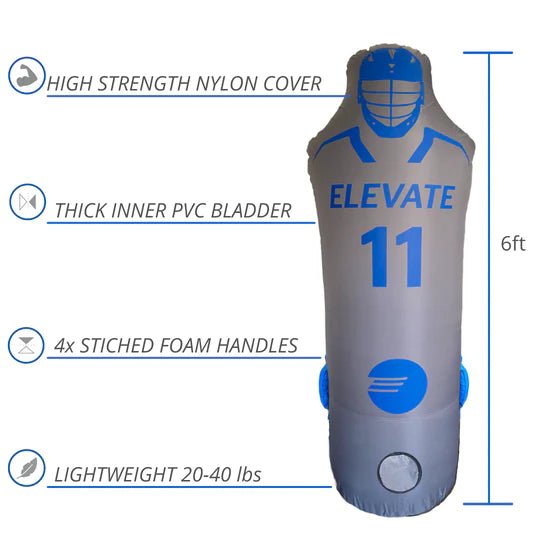 Elevate Sports 11th Man Pack - Goalie Elite + Defender Pro Lacrosse Dummy Pack Training Equipment Lax.com