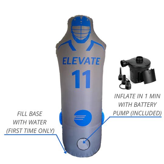 Elevate Sports 11th Man Pack - Goalie Elite + Defender Pro Lacrosse Dummy Pack Training Equipment Lax.com