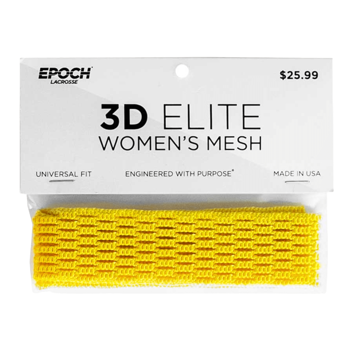 Epoch 3D Elite Mesh Women's Stringing Supplies Yellow Lax.com