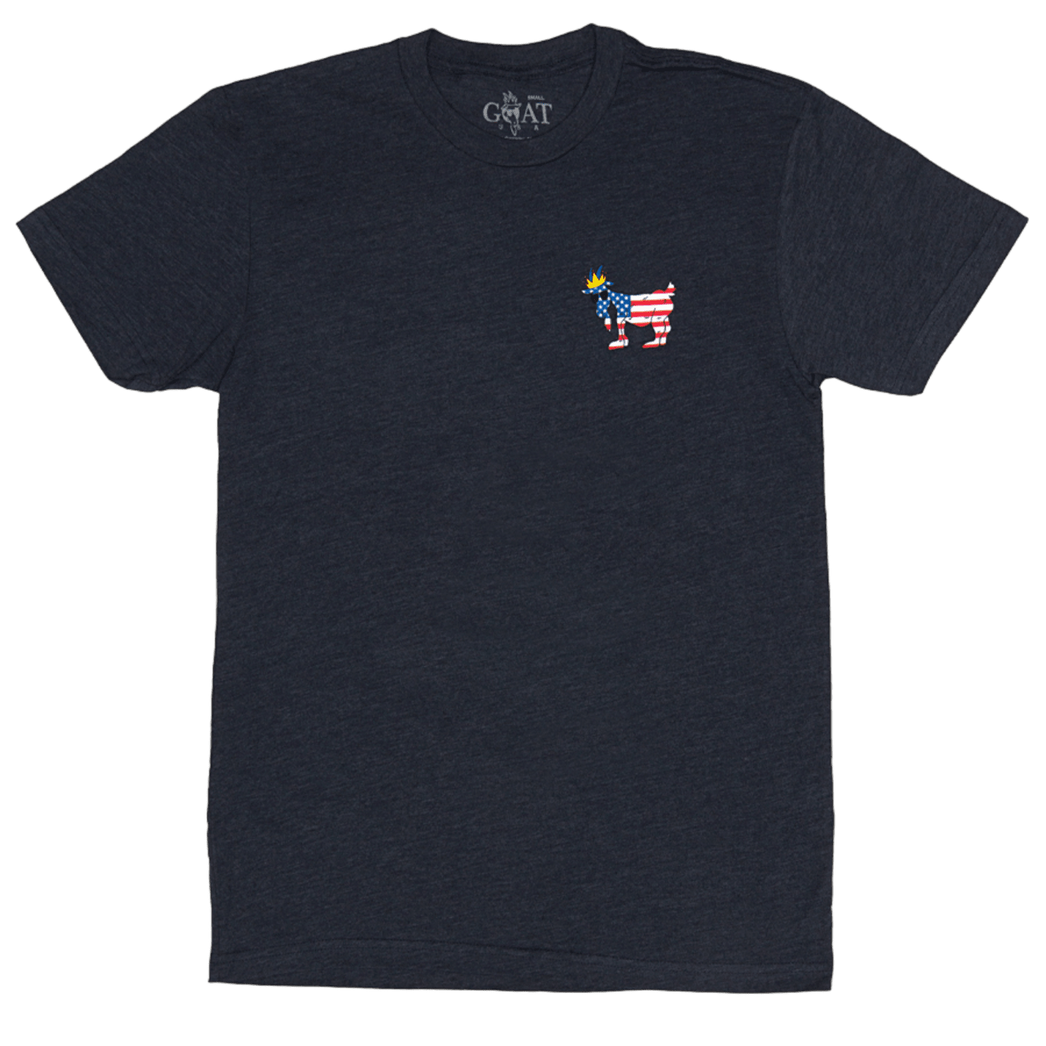 GOAT USA Freedom Patch T-Shirt Apparel Tops Navy Lax.com