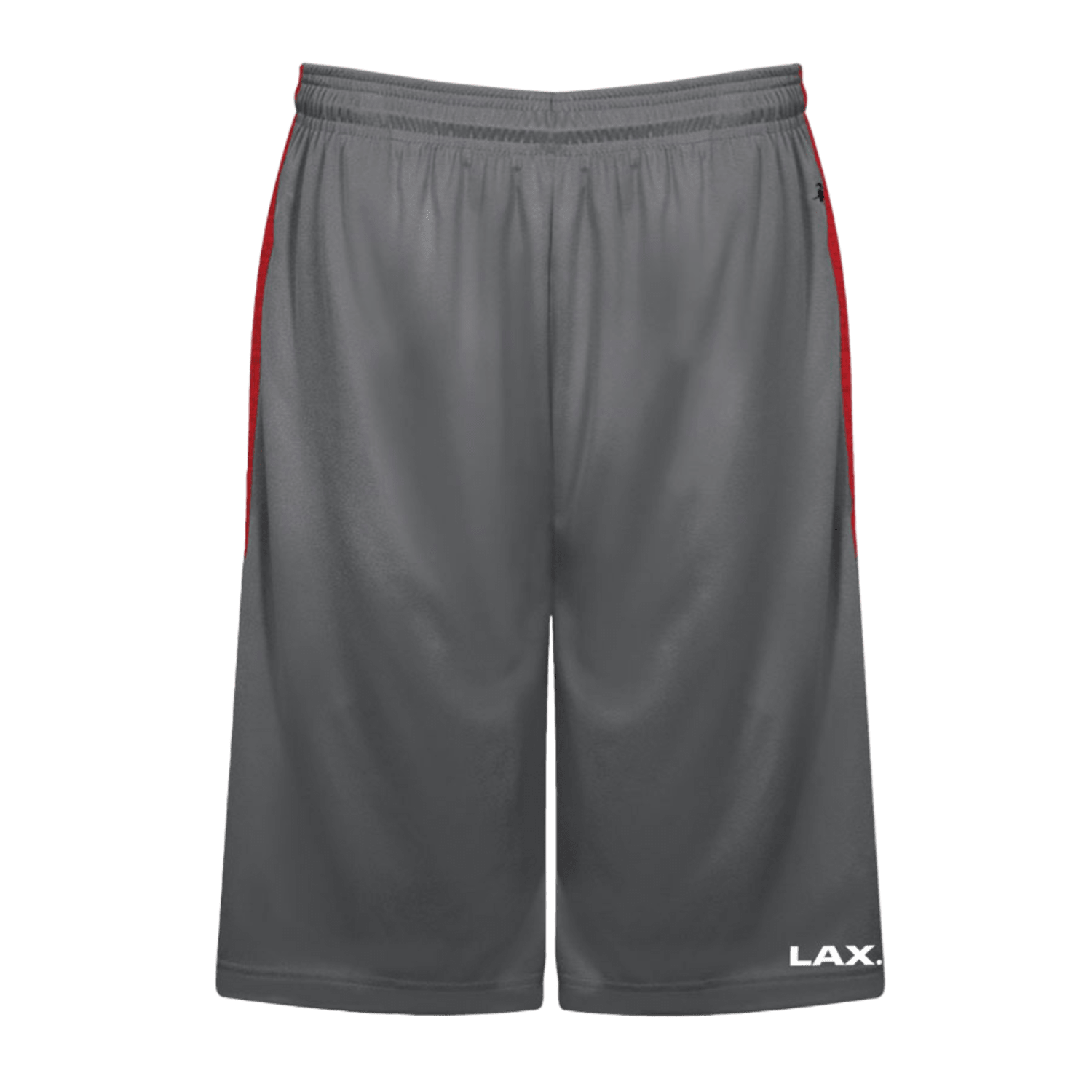 Lax.com Youth Panel Short Apparel Bottoms lax - ypanelshort - GR/RD - S Grey/Red Lax.com