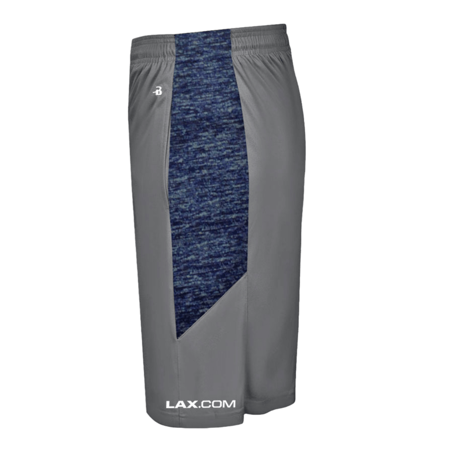 Lax.com Youth Panel Short Apparel Bottoms lax - ypanelshort - GY/NA - L Grey/Navy Lax.com