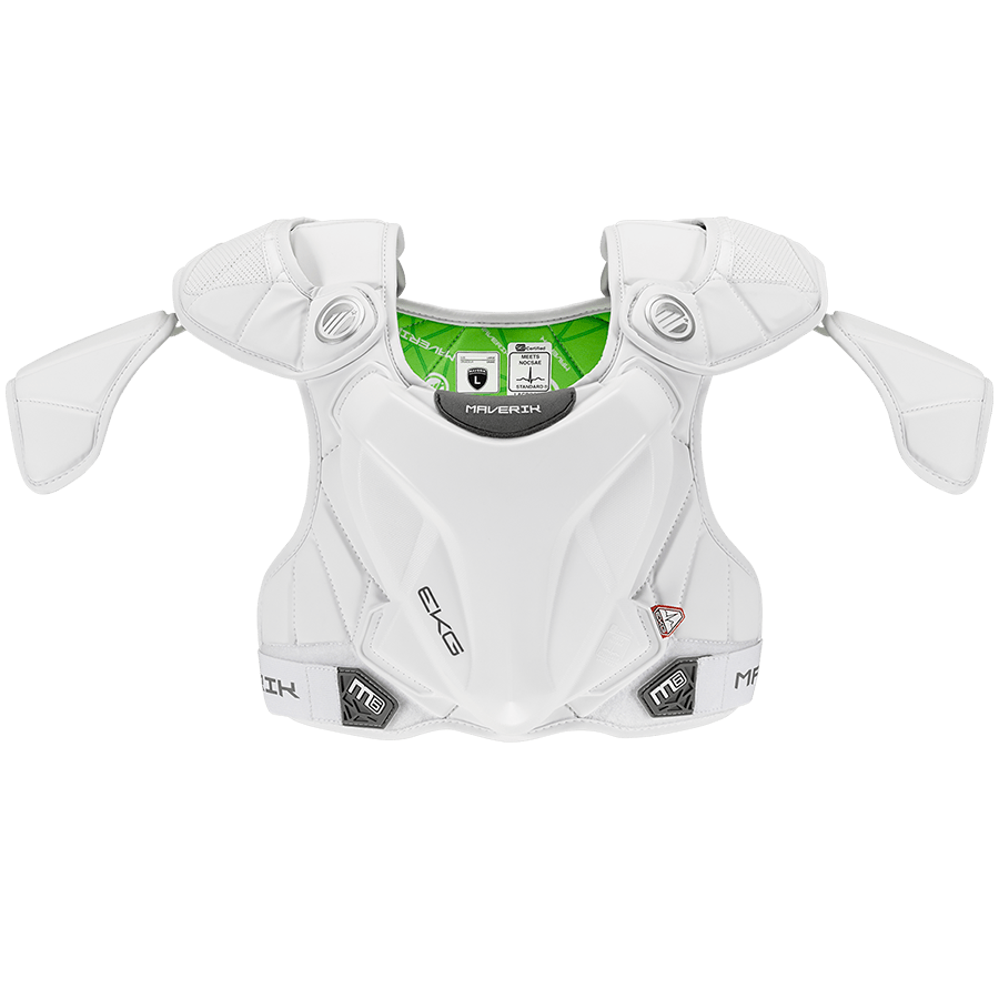 Maverik M6 EKG Shoulder Pad Shoulder Pads White Lax.com