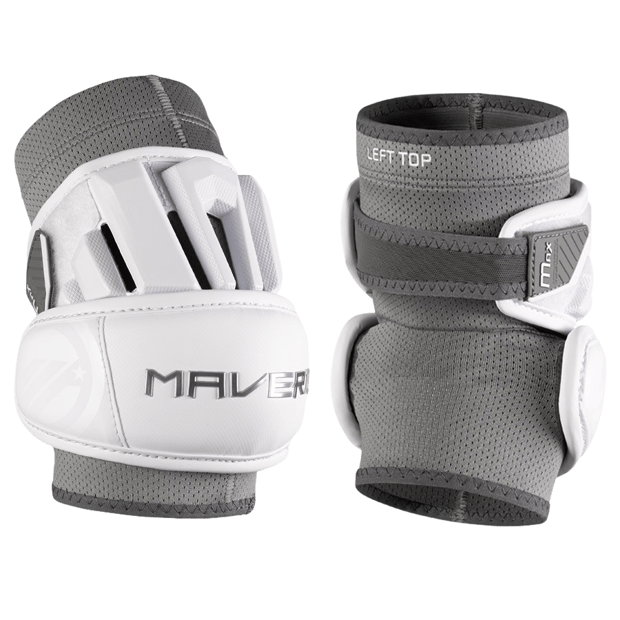 Maverik Max Elbow Pad 2025 Men's Arm Protection Mav - MaxEpad2025 - WH - XL White Lax.com