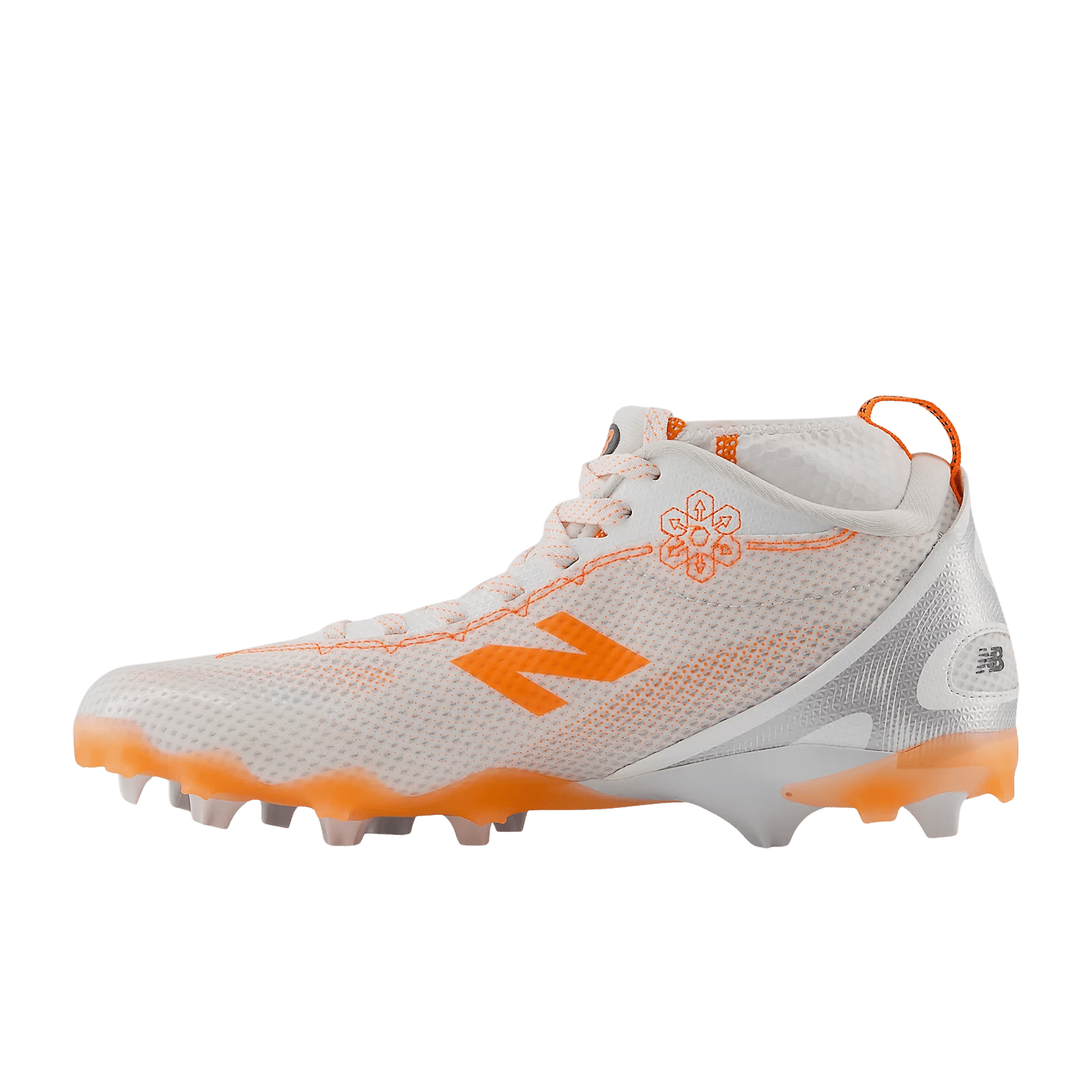 New Balance Freeze 5 Lacrosse Cleats - White/Orange Cleats White/Orange Lax.com