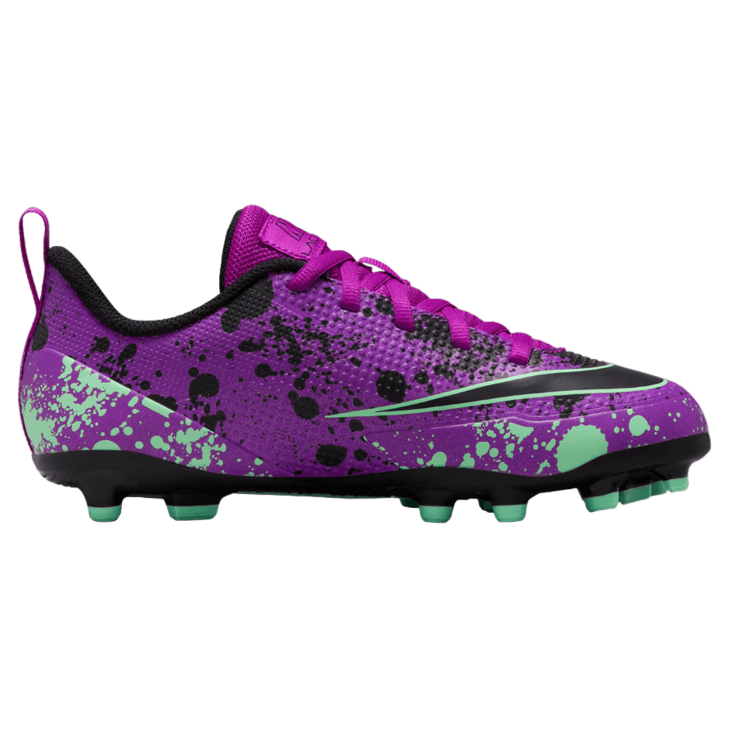 Nike Alpha Huarache 8 Youth Cleats Vivid Purple/Black - Green Glow Lax.com