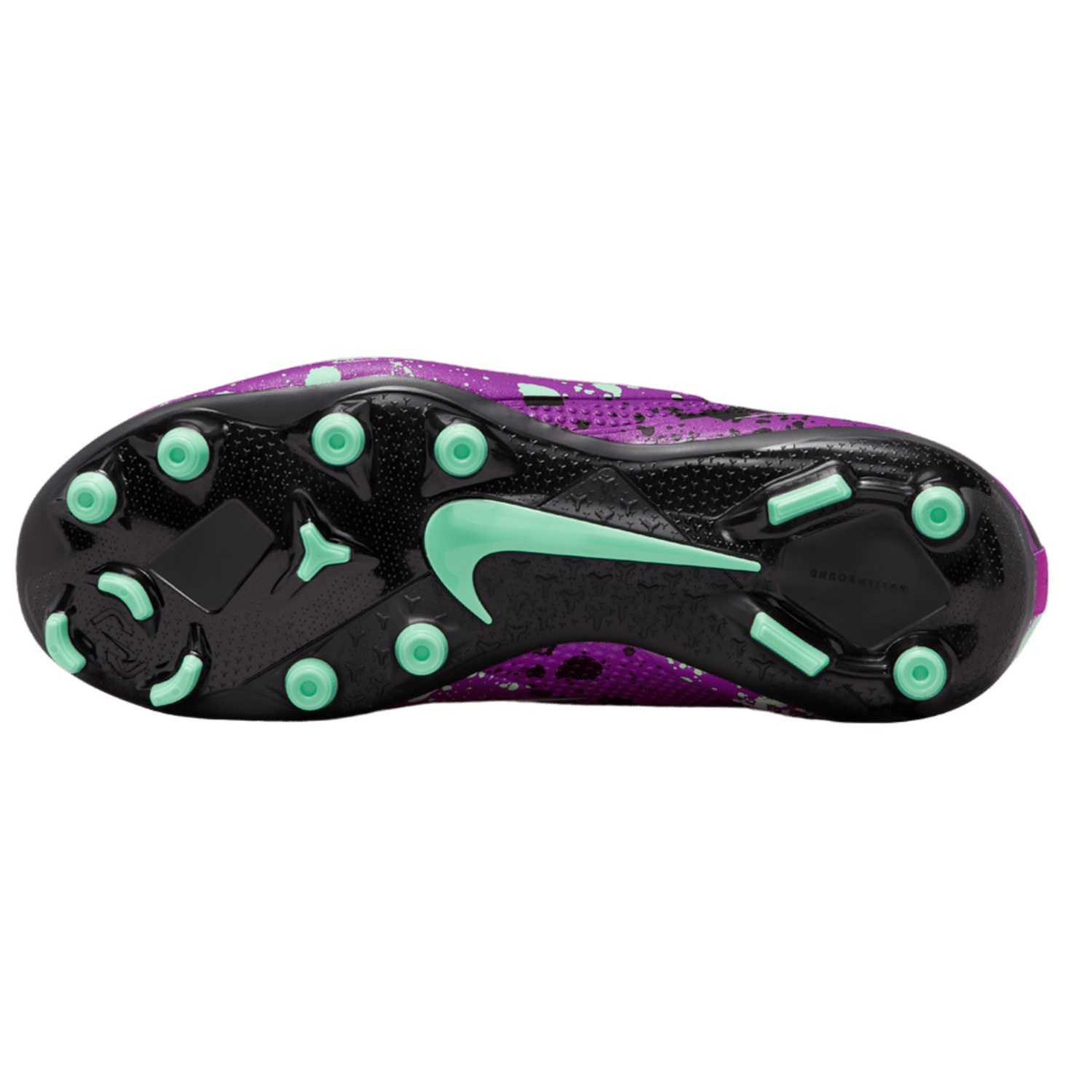 Nike Alpha Huarache 8 Youth Cleats Vivid Purple/Black - Green Glow Lax.com