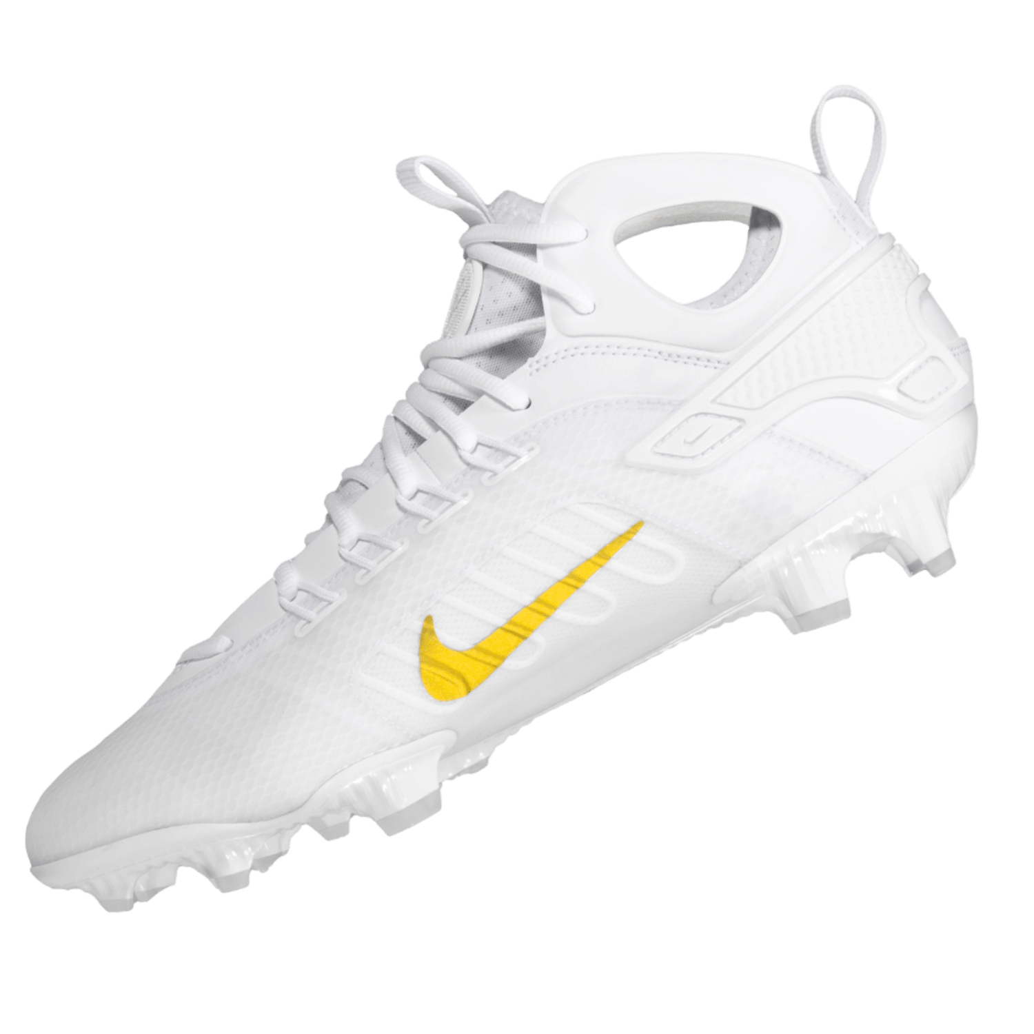 Nike Alpha Huarache 9 Elite Cleats Nike - AH9EMid - Wh/Gld - 100 - 10/11.5 White/Gold - 100 Lax.com