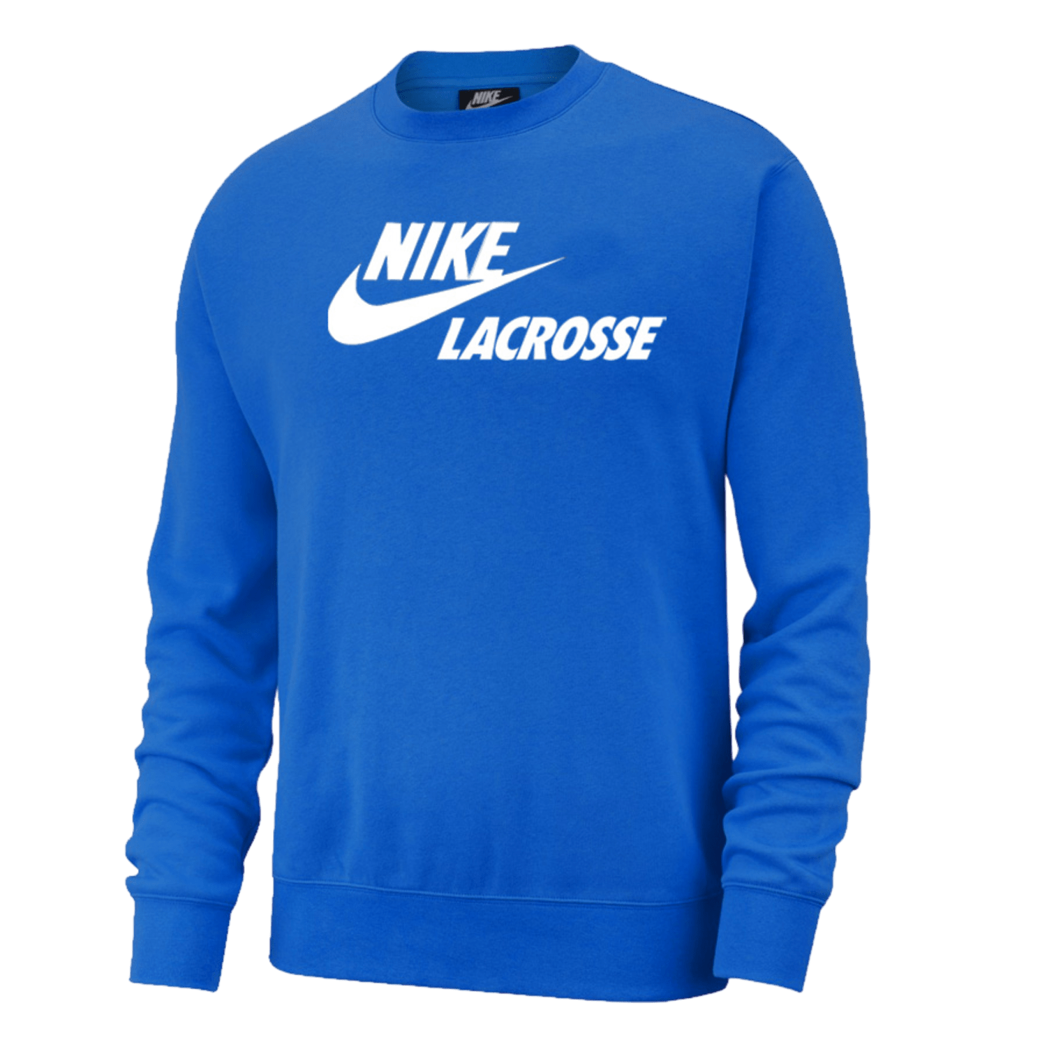 Nike Lacrosse Club Crew Apparel Tops Royal Blue Lax.com