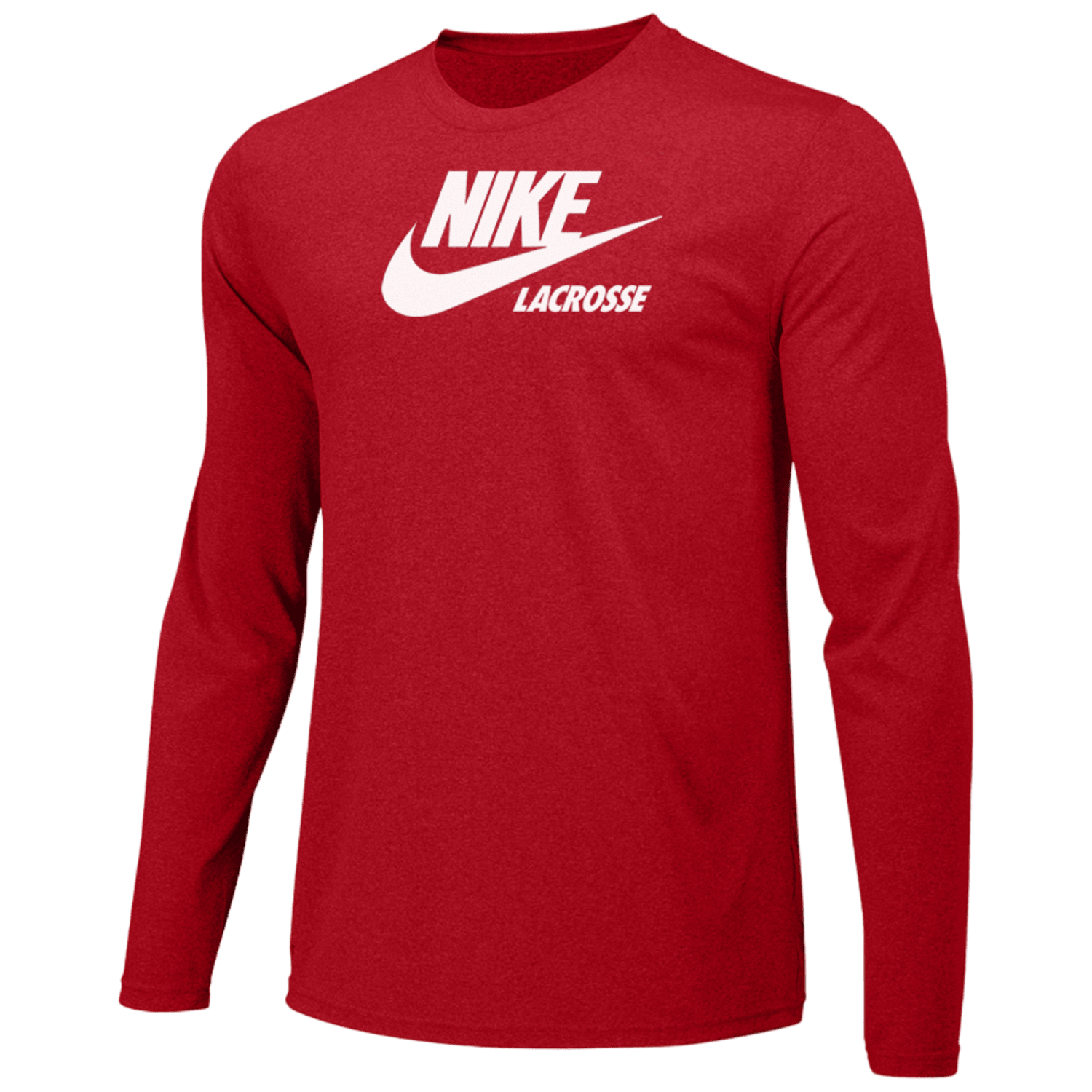 Nike Lacrosse Dri - Fit Legend Long Sleeve Apparel Tops Red Lax.com