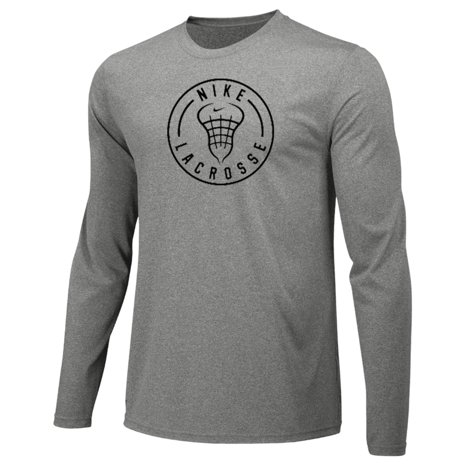 Nike Lacrosse Dri - Fit Long Sleeve - Apparel Tops Grey Lax.com