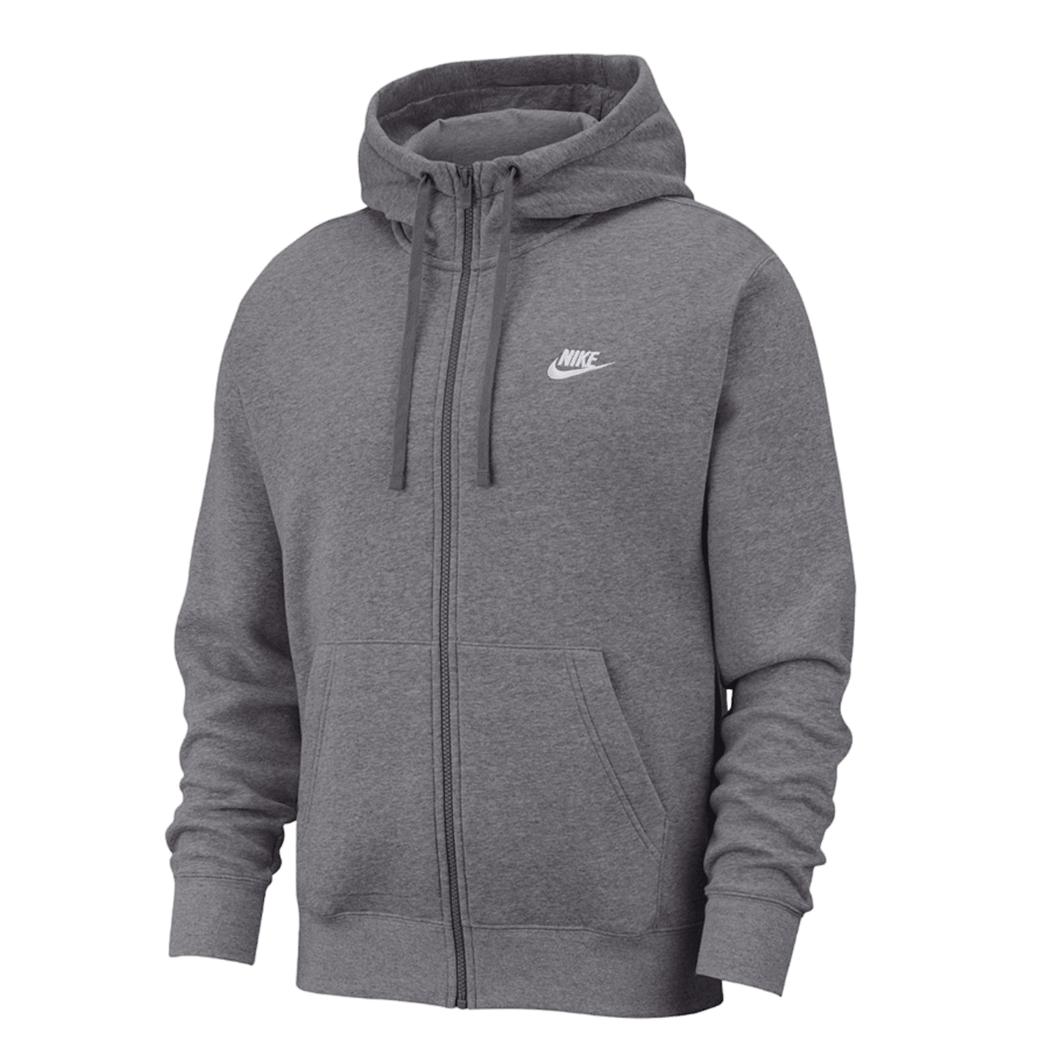 Nike Men's NSW Club Hoodie FZ BB Apparel Tops Nike - BV2645 - 071 - XL Charcoal - 071 Lax.com