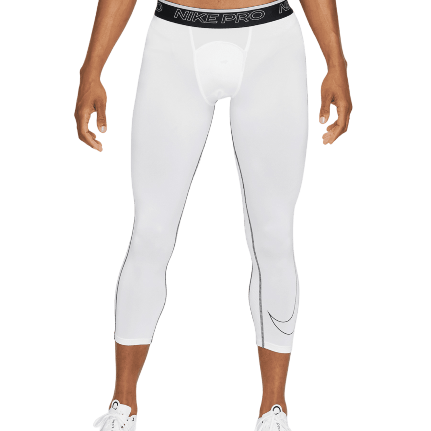 Nike Pro Dri - FIT Men's 3/4 Tights Apparel Bottoms Nike - DD1919 - 100 - XL White - 100 Lax.com