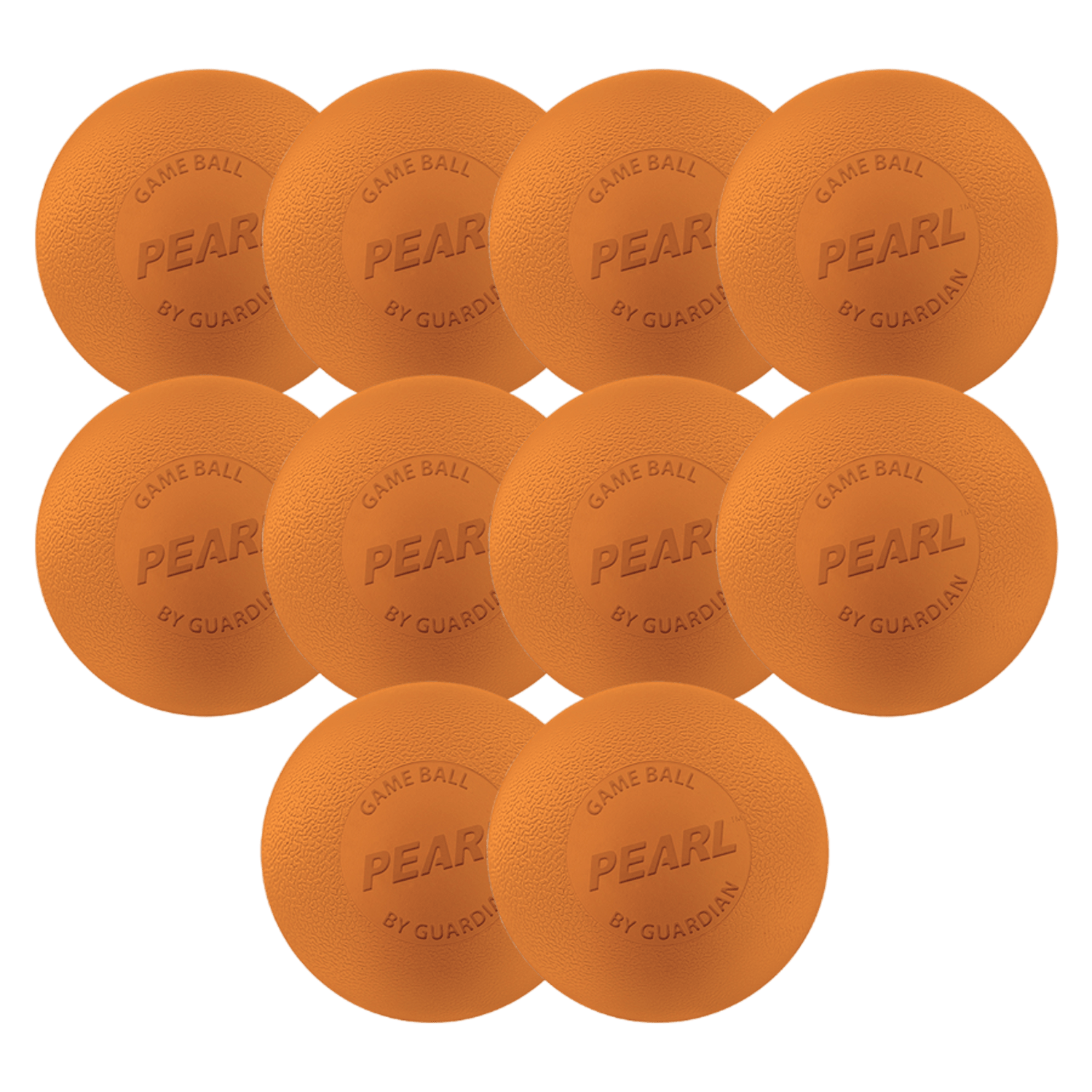 Pearl LT Lacrosse Balls - 10 pack Lacrosse Balls Orange Lax.com