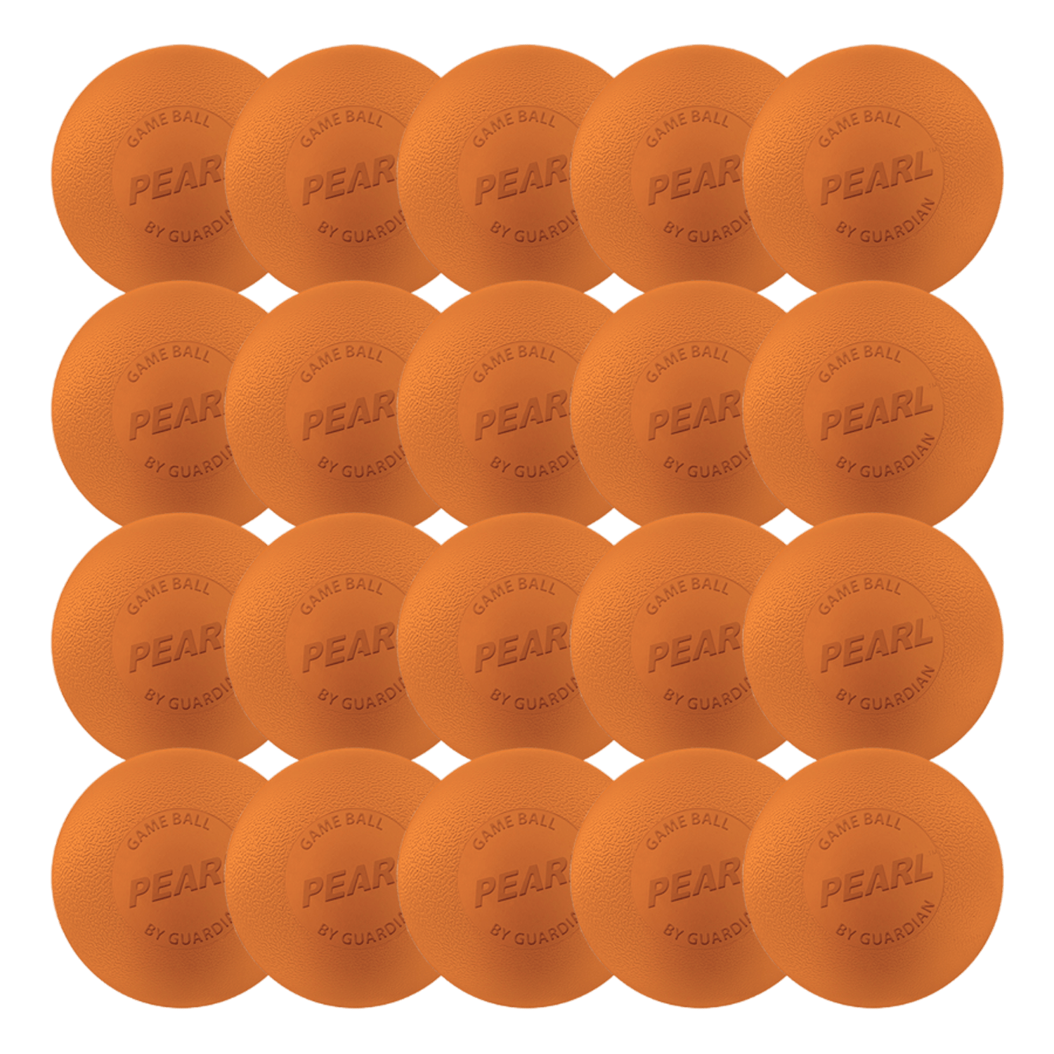 Pearl LT Lacrosse Balls - 20 pack Lacrosse Balls Orange Lax.com