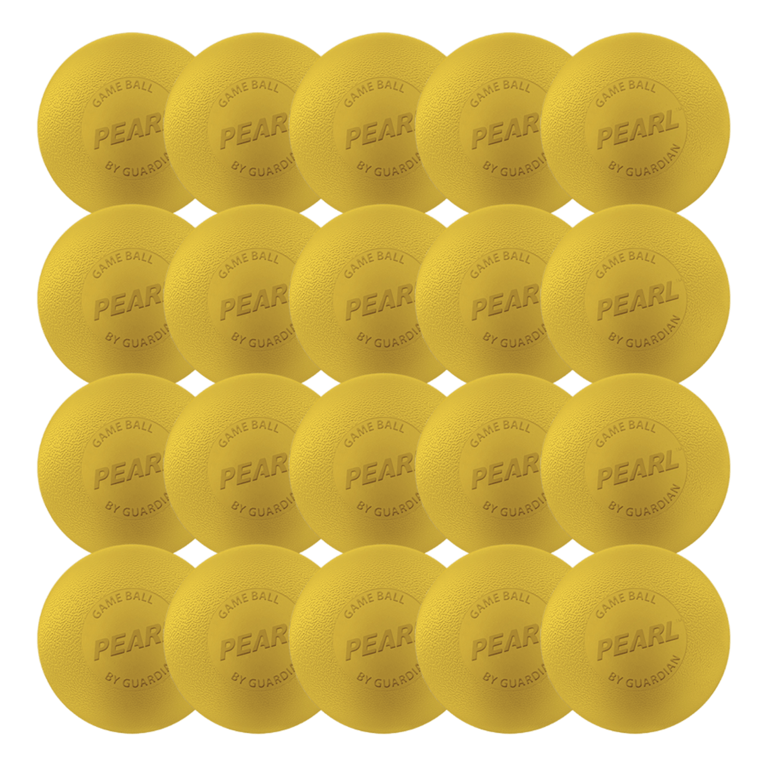 Pearl LT Lacrosse Balls - 20 pack Lacrosse Balls Yellow Lax.com